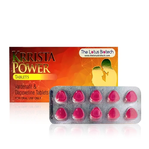 雙效樂威壯 Krrista Power 100mg 外盒與10顆粉色藥錠