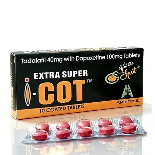 雙效犀利士紅魔 EXTRA SUPER I COT 140mg 外盒與藥板