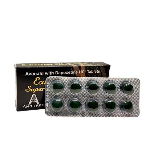 雙效賽倍達黑水鬼 Extra Super Filana 260mg 外盒與黑色藥錠